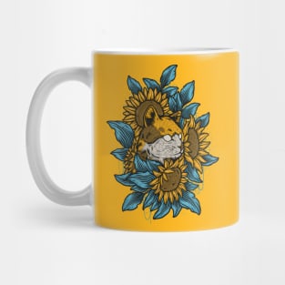 Cat sun flowers Mug